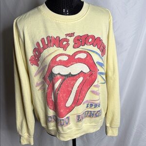 The Rolling Stones Yellow Graphic Sweatshirt